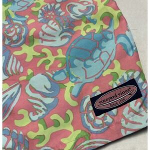 Mens Vineyard Vines Swim Trunks Shorts Sea‎ Turtles Sz Large Mesh Lining
